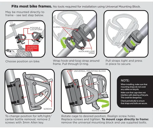 Vista 7 de Zefal Pulse Expandable Water Bottle Bike Cage (Universal Mounting)
