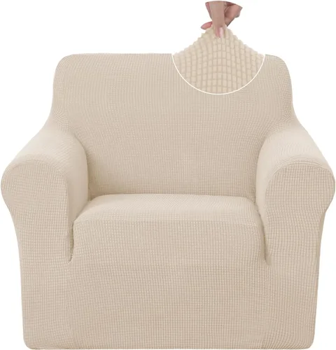 Vista 67 de U-NICE HOME Funda para sofá biplaza elástica, cubierta para sofá, funda para sillón, protector de muebles para sofá con 2 cojines, funda para sofá