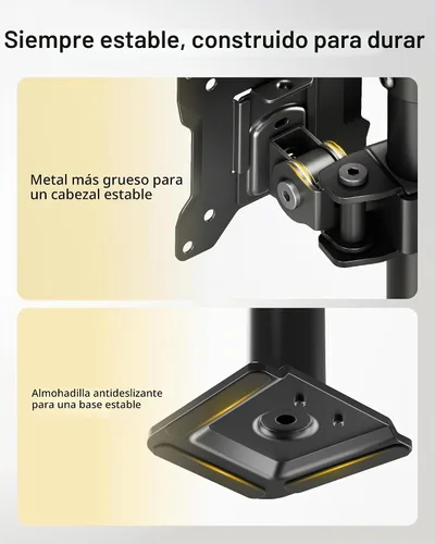 Vista 7 de MonTEK - Soporte doble apilado para monitor de 17 a 32 pulgadas, 22 libras cada uno