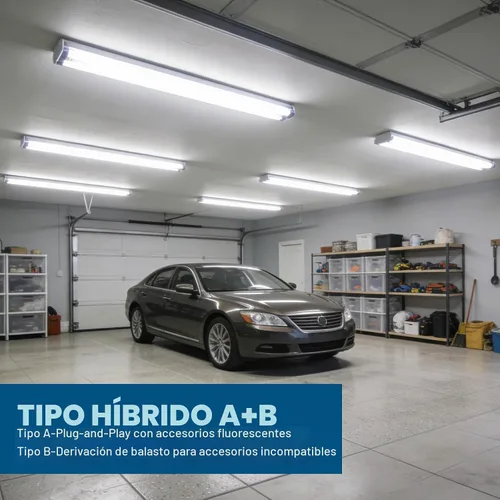 Vista 5 de JESLED Luces de tubo LED T8 tipo A+B de 4 pies, 24 W