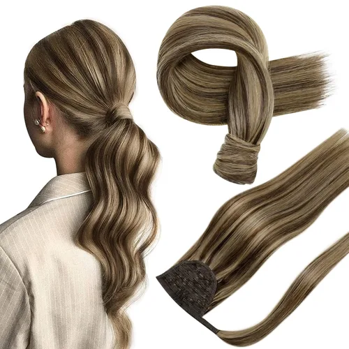 Vista 24 de Hetto . Extensiones de cabello humano rizado con clip, color #1 negro azabache, extensiones de cabello humano ondulado natural para cabeza completa
