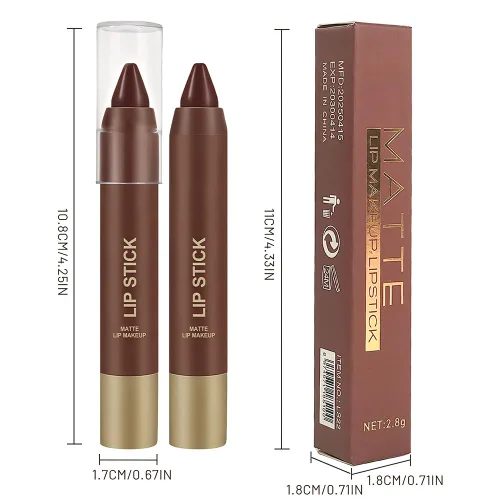 Vista 7 de BINGBRUSH Combo de delineador de labios y lápiz labial 2 en 1, lápiz labial mate, de larga duración, impermeable, lápiz labial, a prueba de manchas