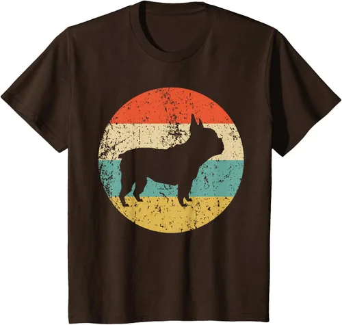 Vista 56 de Camiseta de perro retro de Bulldog Francés Negro