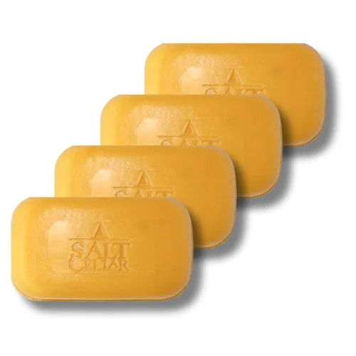 Vista 8 de Salt Cellar Spa All Natural - Jabón mineral de barro negro del Mar Muerto, paquete de 4, nutritivo e hidratante para una piel brillante y saludable