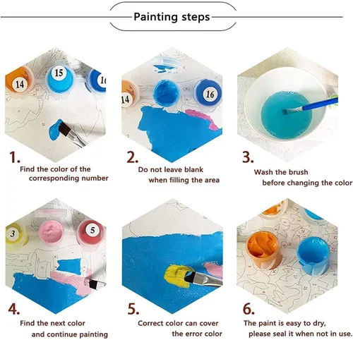Vista 3 de ARPADAMO Kits de pintura por números para adultos principiantes, prensa digital fácil acrílico gato negro 4 piezas de pintura, kit digital de prensa