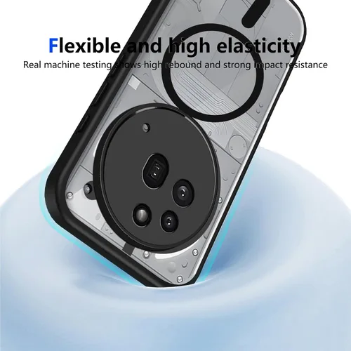Vista 729 de Funda magnética transparente compatible con Xiaomi 17T, color negro 2 en 1 PC + TPU cubierta de teléfono a prueba de golpes, carcasa protectora