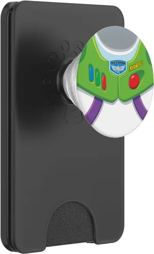 Vista 7 de Disney and Pixar Toy Story 4 Buzz Lightyear Suit - PopSockets agarre y soporte para teléfonos y tabletas, Negro