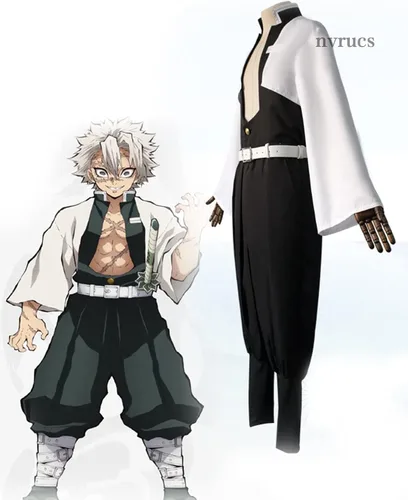Vista 2 de Demon Slayer Shinazugawa Sanemi - Disfraz de anime japonés para fiesta de Halloween