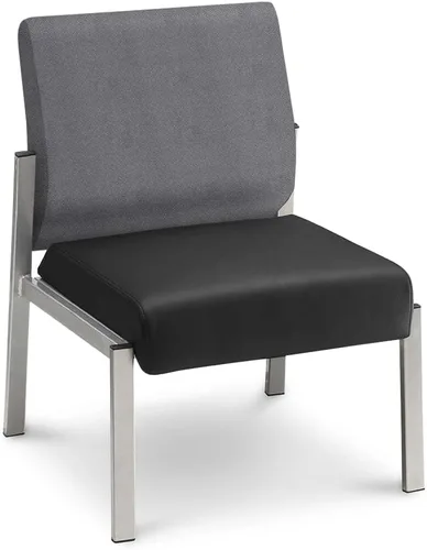 Vista 7 de NBF Silla de invitados de poliuretano sin brazos, asiento de recepción, color negro