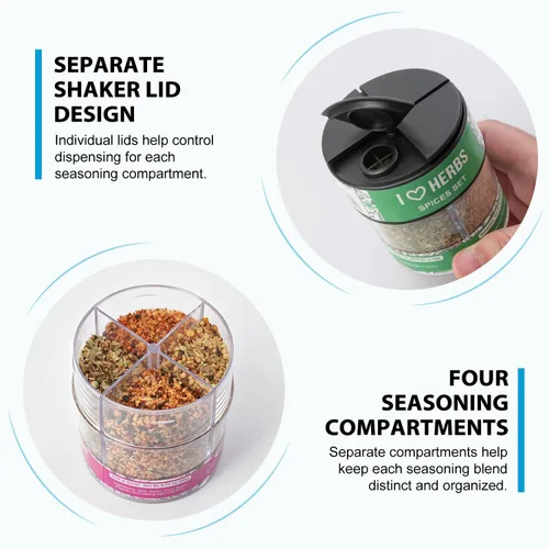 Vista 8 de Soeos 4-in-1 Spice Set (Pack of 3), 7.5 oz (200g) Garlic, Chili & Herbs Seasoning Blend – All-Purpose Cooking Spices for Everyday Meals, Marinades &