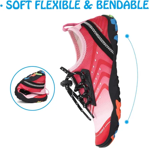 Vista 3 de SAGUARO Kids Boys Girls Water Shoes Non-Slip Quick-Dry Barefoot Aqua Shoe Outdoor Sport Beach Swimming Surfing Diving