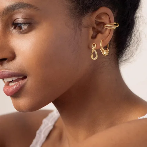 Vista 2 de MYEARS Women Huggie Earrings Gold Hoop 14K Gold Filled Small Simple Handmade Hypoallergenic Everyday Jewelry