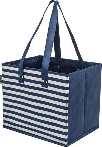 Vista 5 de PLANET E Bolsas de compras plegables reutilizables con parte inferior reforzada (paquete de 2)