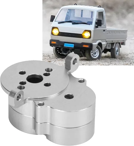 Vista 4 de VGEBY Carcasa de transmisión trasera, accesorio de camión RC Shell de metal para WPL D12 Truck (Plata) Accesorio de modelo de coche