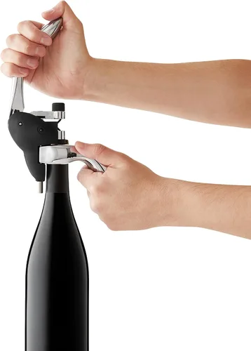 Vista 5 de Houdini Sacacorchos Abridor de vino, incluye cortador de papel de aluminio y espiral extra, negro