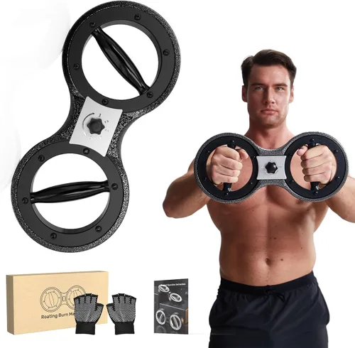 Vista 7 de HOTWAVE Burn Machine,360° Rotating Shoulder Trainer for Arms & Upper Body 3-in-1 for forearm, full-body & boxing training. Enlarged ring. Steel