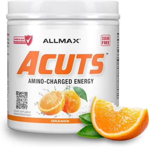 Vista 17 de ALLMAX A:CUTS Bebida energética cargada de aminoácidos, sabor frambuesa azul - 210 g - con cafeína, extracto de café verde, L-carnitina y 2000 mg