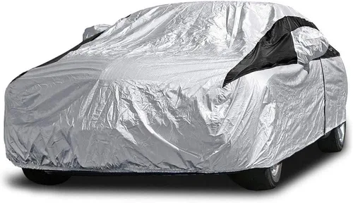 Vista 9 de Titan Premium - Funda de coche PEVA multicapa para sedanes compactos de 176 a 185 pulgadas. Impermeable, protección UV, forro protector