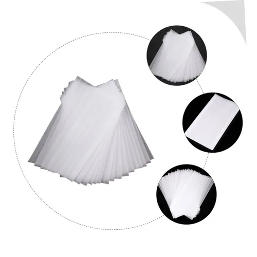 Vista 3 de FRCOLOR Kit de 150 hojas de tinte para el cabello con resaltador de algodón perla, cepillo, cuenco, tiras de papel de aluminio, balayage blanco
