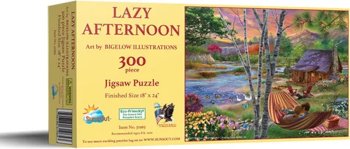 Vista 2 de SUNSOUT INC - Lazy Afternoon - Rompecabezas de 300 piezas por artista: Bigelow Ilustraciones - Tamaño acabado 18" x 24" Nature - MPN # 31965