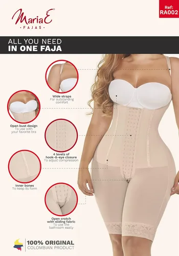 Vista 4 de MARIAE FAJAS Colombianas - Faja con control de abdomen para mujer