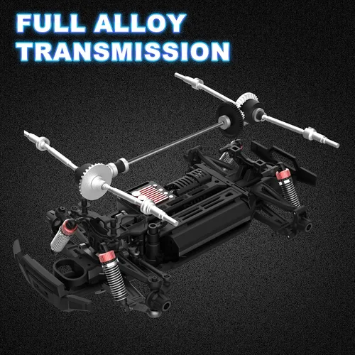 Vista 8 de Coche RC 4WD a escala 1:16 para adultos, camión de control remoto todo terreno de 40 KM/H - Vehículo eléctrico de alta velocidad de 2.4 GHz con 2