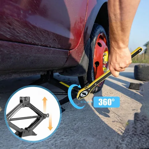Vista 6 de Windspeed Llave de gato de coche Herramienta de trinquete Llave de tijera Llave de trinquete para ahorrar mano de obra Adaptador de mango