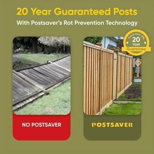 Vista 3 de Postsaver Pro-Wrap Standard Paquete de 5 Se adapta a postes cuadrados de 3 x 3 a 4 x 4 pulgadas y redondos de 3 a 5 pulgadas Protector