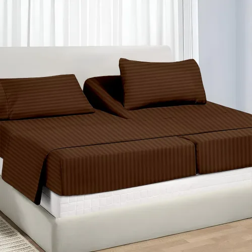 Vista 10 de Juego de sábanas divididas tamaño King para camas ajustables con bolsillo profundo, juegos de sábanas bajeras individuales XL para cama ajustable