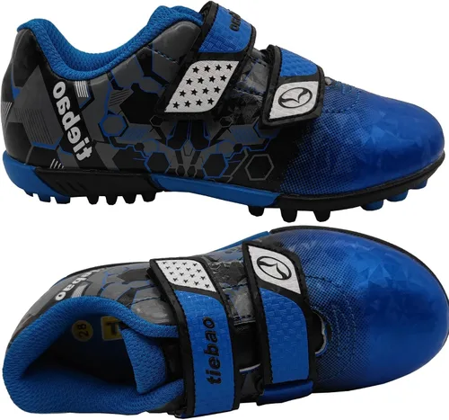 Vista 3 de Zapatos de fútbol para niños y niñas, zapatos de césped firme para deportes al aire libre (bebéniño pequeño)