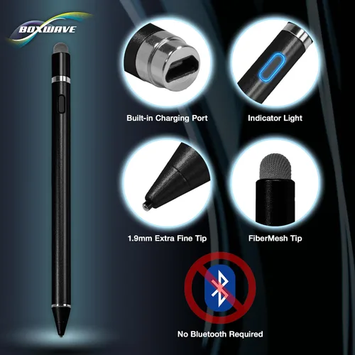 Vista 4 de BoxWave Lápiz óptico compatible con Kindle Fire (1ª generación 2011), AccuPoint Active Stylus, lápiz digital electrónico con punta ultra fina
