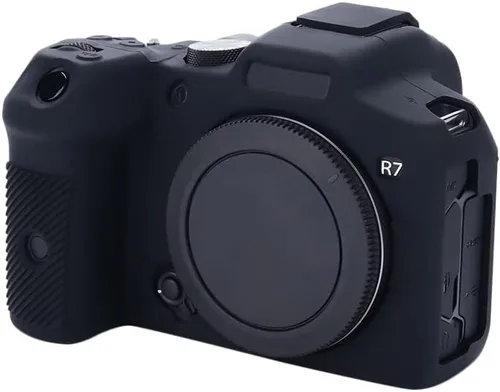 Vista 2 de Rieibi EOS R7 Funda De Cámara, Funda De Silicona Para Canon Eos R7 Cámara Digital, Cubierta Protectora De Silicona Para Canon R7 - Negro