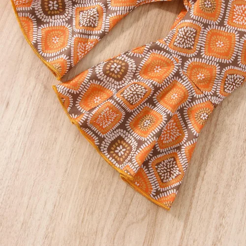 Vista 6 de Conjunto de ropa de verano para bebés y niñas, sin mangas, con parte inferior acampanada, con parte inferior acampanada