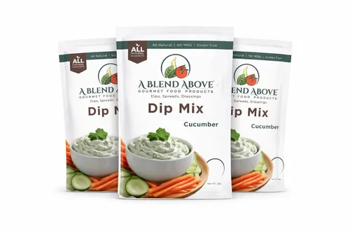 Vista 11 de A Blend Above Mezcla para Dip - Pepino, Limón y Eneldo, Asiago con Ajo Asado, Espinaca y Parmesano, y Papa Horneada Dos Veces