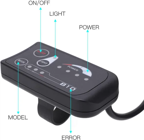 Vista 6 de Pantalla Eléctrica, Pantalla LED Eléctrica Panel de Control 36V 48V S810 Medidor de Pantalla LED para Eléctrica 5 Pin Ordinario Interfaz de Montar