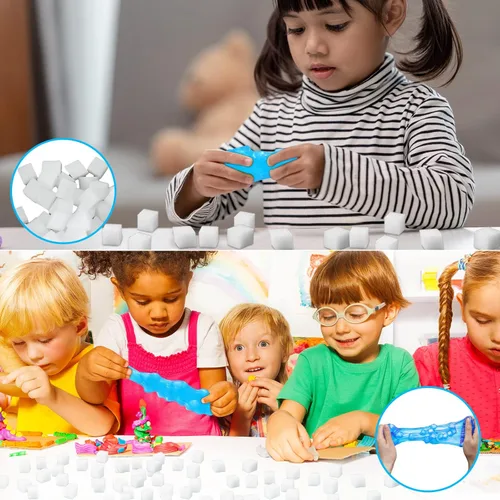 Vista 5 de Junkin 400 dijes de cubos de gelatina para niños y niñas, manualidades artísticas de bricolaje