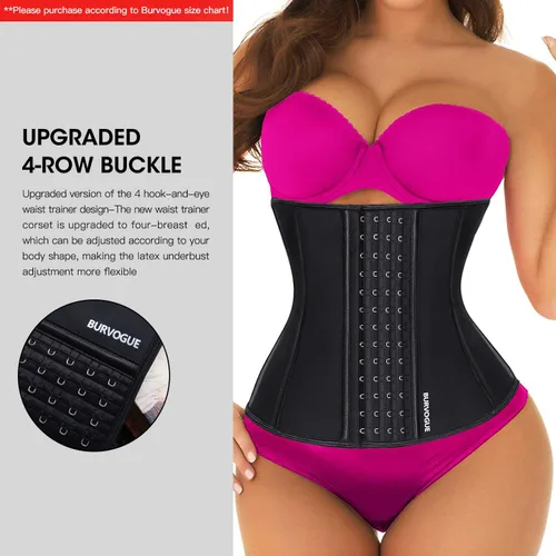 Vista 2 de Burvogue - entrenador de cintura para pérdida de peso para mujeres cinturón adelgazador corsé de látex moldeador de cuerpo
