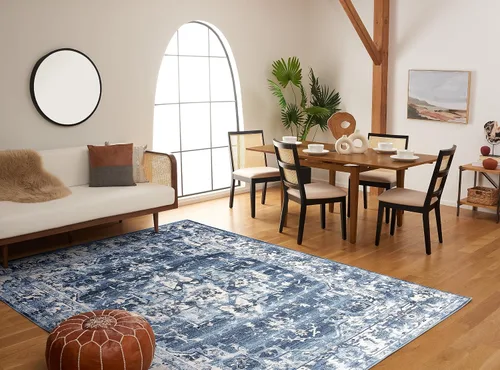Vista 31 de SAFAVIEH - Alfombra decorativa de la colección Charleston, 2 pies x 4 pies, marfil y azul marino, diseño tradicional, ideal para áreas de alto
