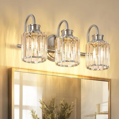 Vista 11 de ORB Accesorios de Iluminación para Baño con Pantalla de Cristal K9 Iluminación de Baño Sobre Espejo Luces de Tocador para Sala de Estar, Dormitorio