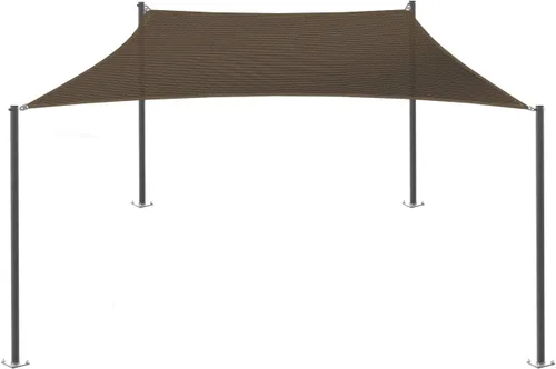 Vista 8 de E&K Sunrise - Toldo rectangular de 2 x 2 pies con un anillo, alambre de acero, bloqueo UV, para pérgola, patio, jardín, terraza al aire libre