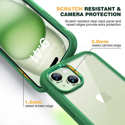 Vista 734 de DIACLARA - Funda transparente compatible con iPhone XR 6.1 pulgadas 2018