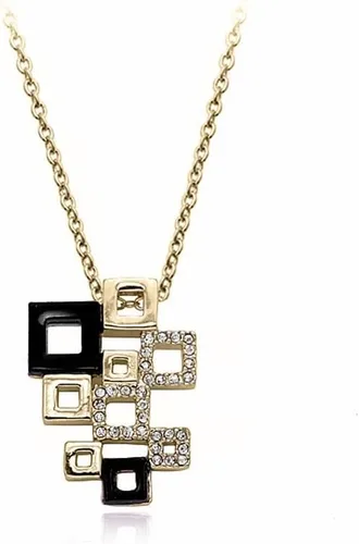 Vista 4 de Juego de aretes y collares de cristal Juego de collares y aretes de moda con cristales austriacos para mujer