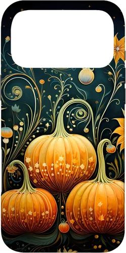 Vista 22 de Pumpkins - Carcasa para iPhone 17, diseño floral de otoño