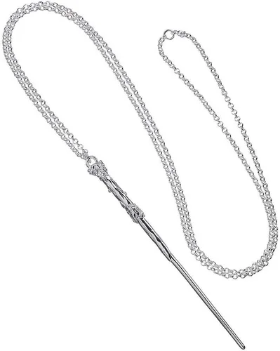Vista 2 de Collar de varita de plata esterlina con licencia oficial de Harry Potter