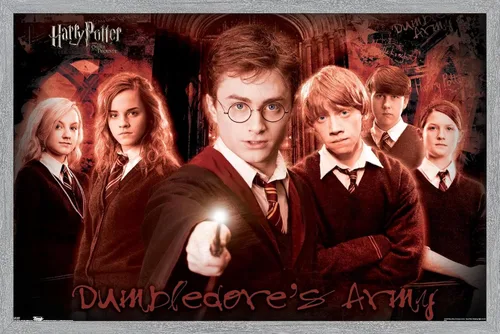 Vista 13 de Harry Potter y la orden del fénix - Póster de pared grupal, 22.4 pulgadas de largo x 14.7 pulgadas, versión enmarcada en madera de granero