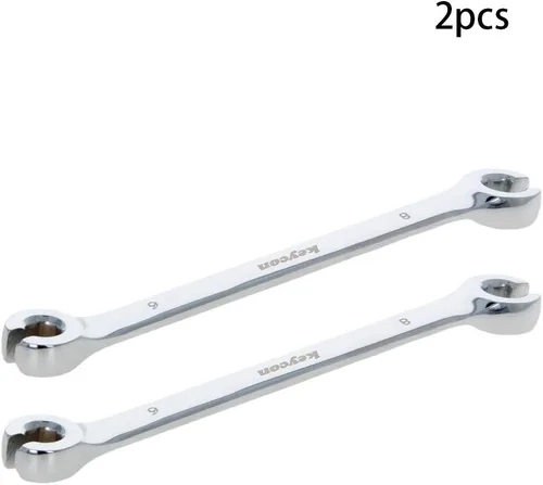 Vista 3 de Utoolmart Llave de tuerca acampanada, 0.236 in x 0.315 in métrica doble extremo abierto, 2 piezas