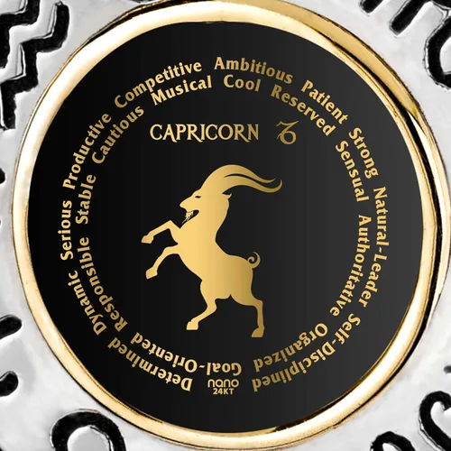 Vista 2 de Collar de plata de ley 925, colgante de símbolo de astrología grabada para hombres o mujeres, oro de 24 quilates inscrito con signo de estrella