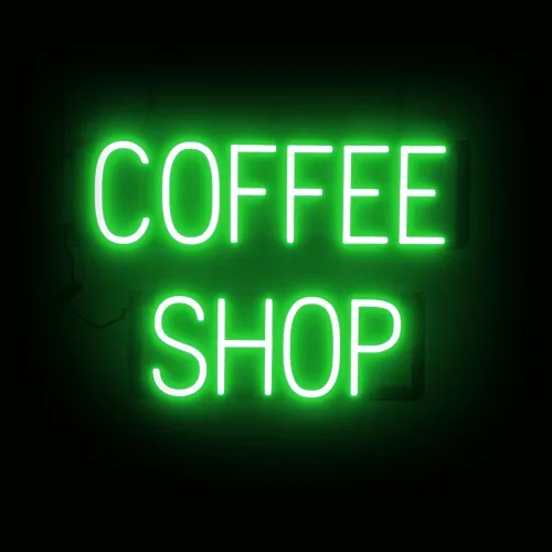 Vista 44 de SpellBrite Letrero de té Aspecto de letrero de té neón, luz LED azul, 13.1 x 6.3 pulgadas Ultra-Bright Click-Together Signage for Cafes, with