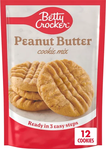 Vista 10 de Betty Crocker Mezcla de galletas de mantequilla de maní, hace doce (12) galletas de 2 pulgadas, 7.2 onzas.