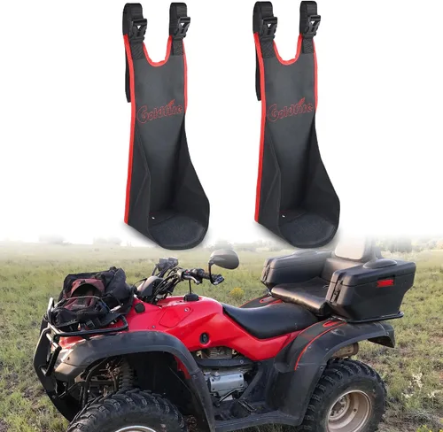 Vista 8 de Goldfire 2 piezas de reposapiés para asiento trasero de cuatrimoto, universales, ajustables, plegables, resistentes, se adapta a Polaris Sportsman
